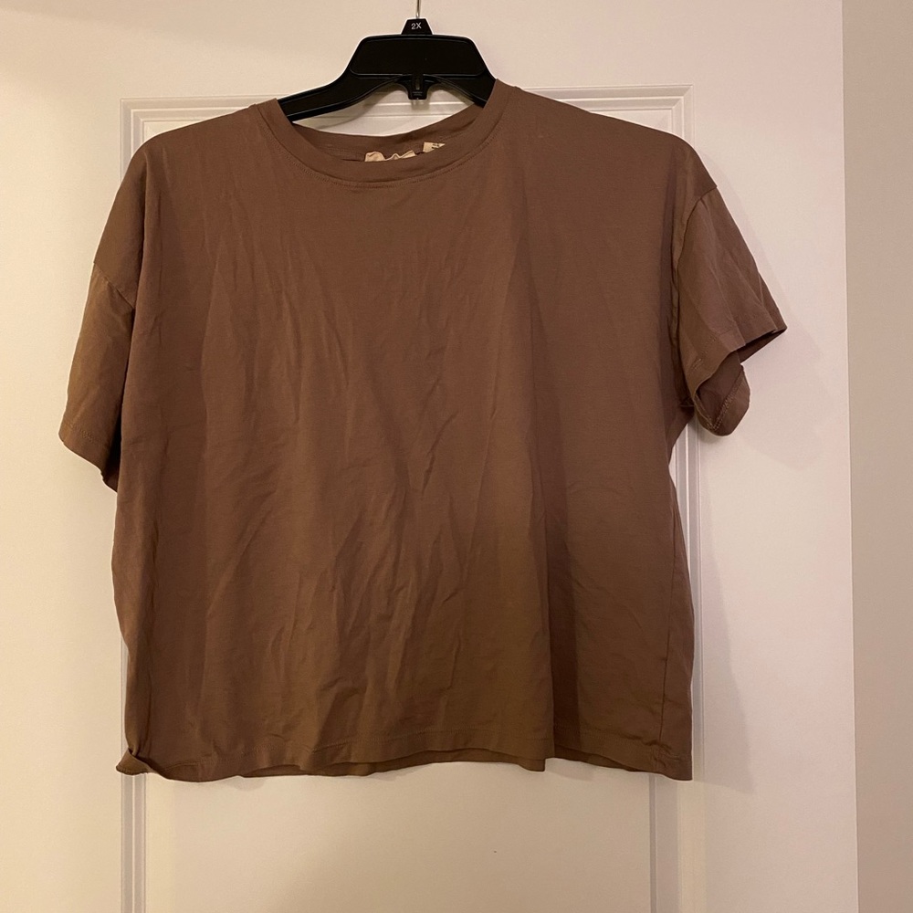 Super soft brown short sleeve shirt